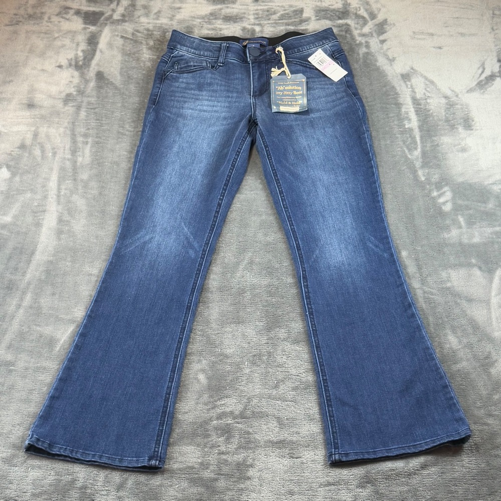 Democracy Ab solution Itty Bitty Boot Jeans Blue Bootcut B12216WAY Size 6
